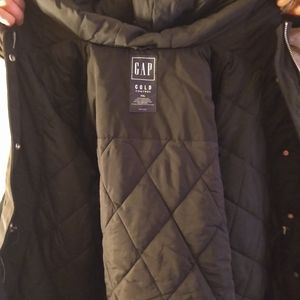 Men's Gap Cold Control Parka Coat-XXL Black